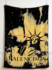 BALENCIAGA Luxury Flannel Sofa Throw Blanket for Wall Decor BA049